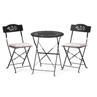 Ensemble bistro 3 pièces Karl Home avec coussins d'assise