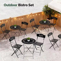Ensemble bistro 3 pièces Karl Home avec coussins d'assise