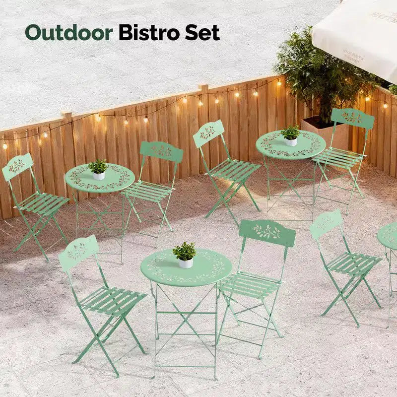 Ensemble bistro 3 pièces Karl Home avec coussins d'assise