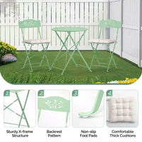 Ensemble bistro 3 pièces Karl Home avec coussins d'assise