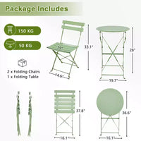 Ensemble de salle à manger de patio 3 pièces Karl Home