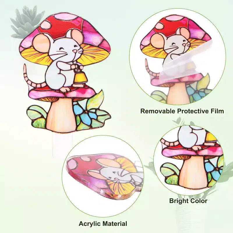 Unique Bargains Sculpture en acrylique pour la nature et l'extérieur 3,94 x 2,36 x 0,12 pouces, 1 pièce