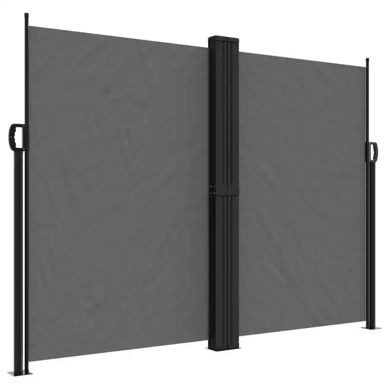 vidaXL Store latéral rétractable anthracite 100 % polyester avec un revêtement en PU