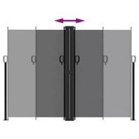 vidaXL Store latéral rétractable anthracite 100 % polyester avec un revêtement en PU