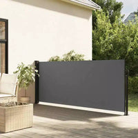 vidaXL Store lateral retractable anthracite 100 % polyester avec enduction PU