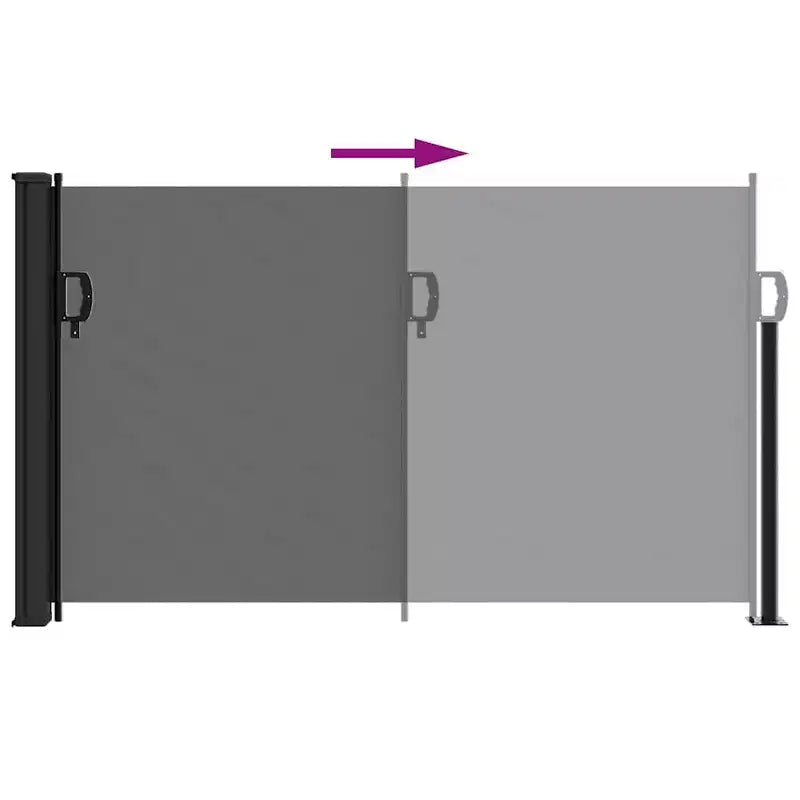 vidaXL Store lateral retractable anthracite 100 % polyester avec enduction PU