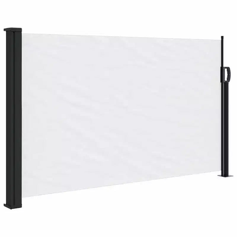 vidaXL Store latéral rétractable, Blanc