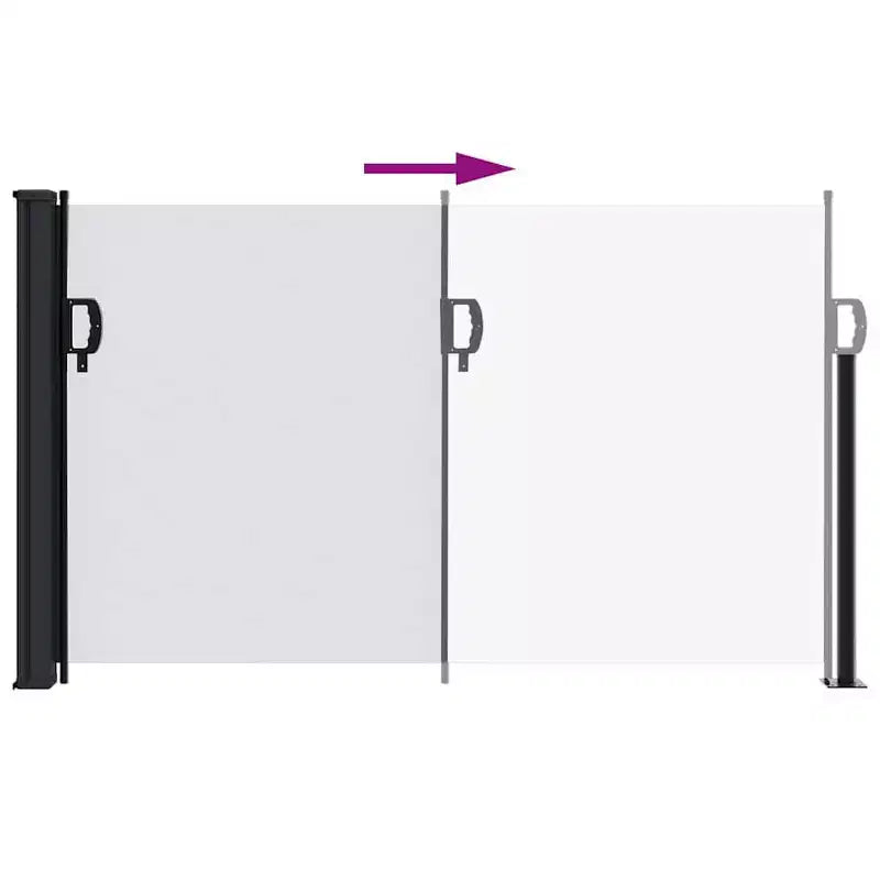 vidaXL Store latéral rétractable, Blanc
