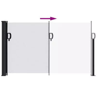 vidaXL Store latéral rétractable, Blanc