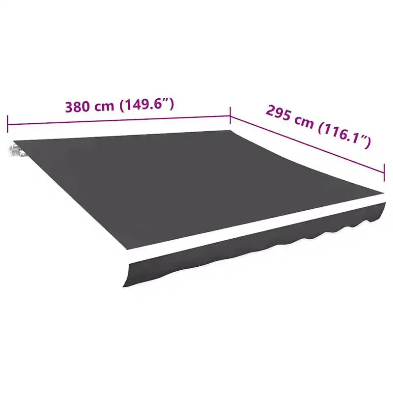 vidaXL Store banne anthracite en polyester enduit de PU