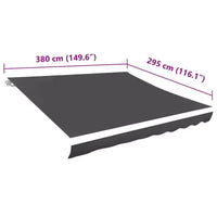 vidaXL Store banne anthracite en polyester enduit de PU