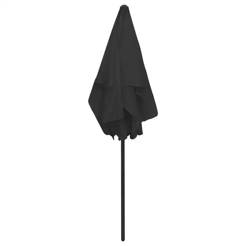 vidaXL Parasol de plage inclinable en polyester noir M