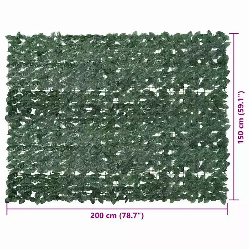 vidaXL Ecran vert fonce en polyethylène, tissu 78,7 x 59,1 po
