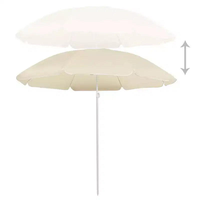 vidaXL Garden Parasol Sand Polyester, Steel UV-resistant materials