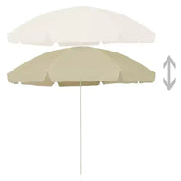 vidaXL Parasol de plage jaune sable 118,1