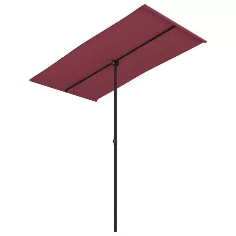 vidaXL Parasol de jardin rouge bordeaux en aluminium et polyester taille moyenne