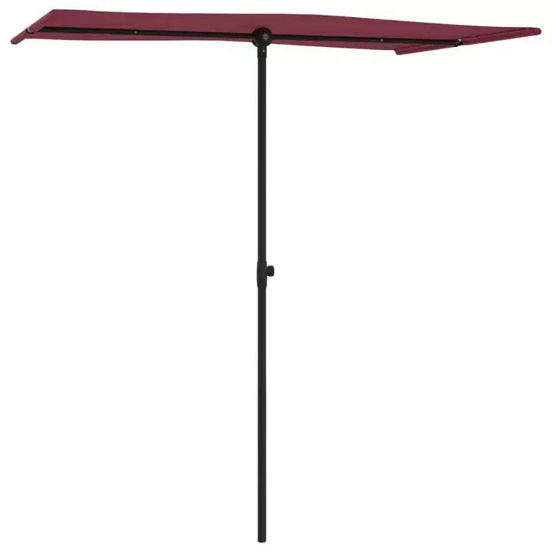 vidaXL Parasol de jardin rouge bordeaux en aluminium et polyester taille moyenne