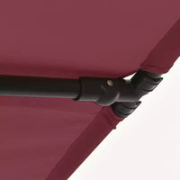vidaXL Parasol de jardin rouge bordeaux en aluminium et polyester taille moyenne