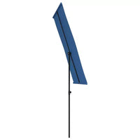 vidaXL Parasol de jardin bleu azur 100 % polyester, aluminium, grand
