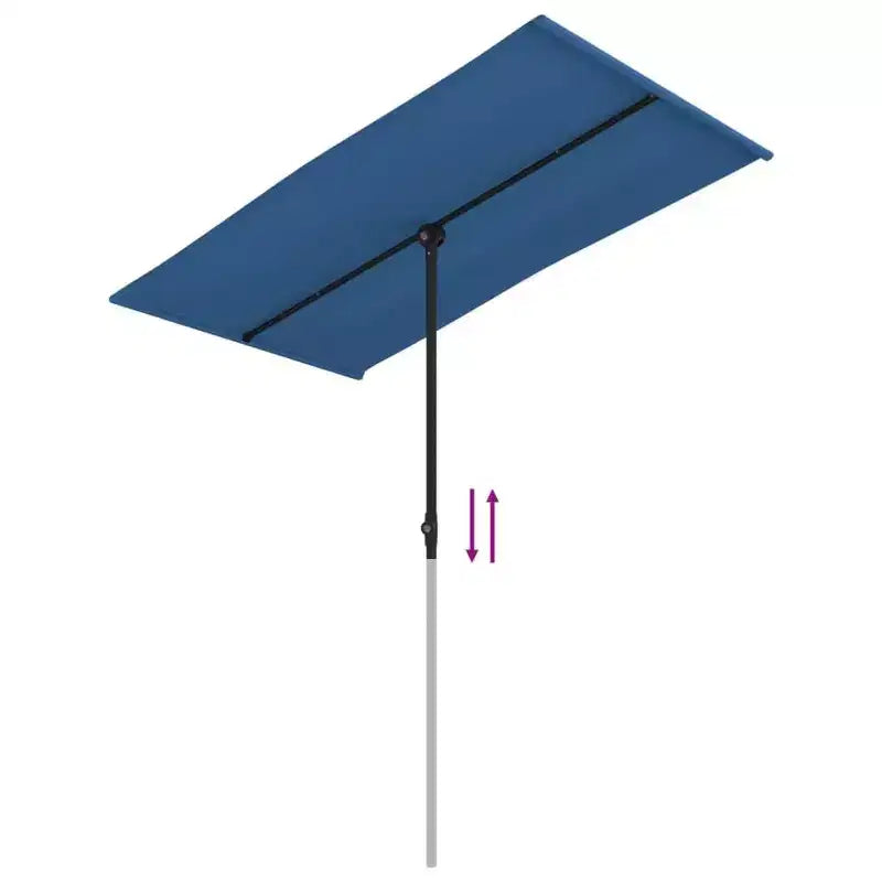 vidaXL Parasol de jardin bleu azur 100 % polyester, aluminium, grand