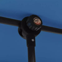 vidaXL Parasol de jardin bleu azur 100 % polyester, aluminium, grand