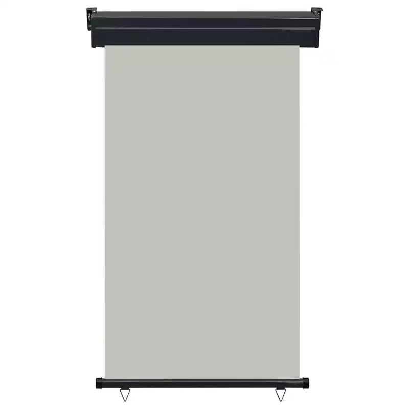 vidaXL Store latéral de balcon gris en acier 41,3 x 98,4 in, accoudoirs réglables