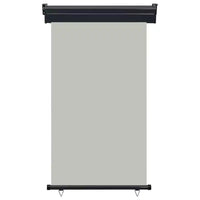 vidaXL Store latéral de balcon gris en acier 41,3 x 98,4 in, accoudoirs réglables