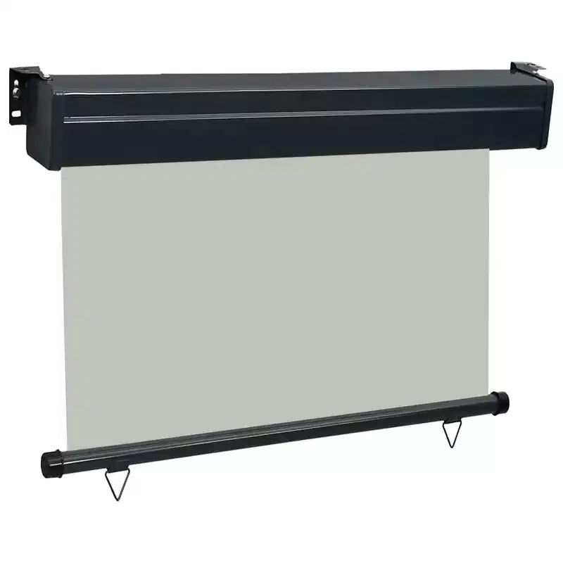 vidaXL Store latéral de balcon gris en acier 41,3 x 98,4 in, accoudoirs réglables