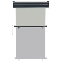 vidaXL Store latéral de balcon gris en acier 41,3 x 98,4 in, accoudoirs réglables