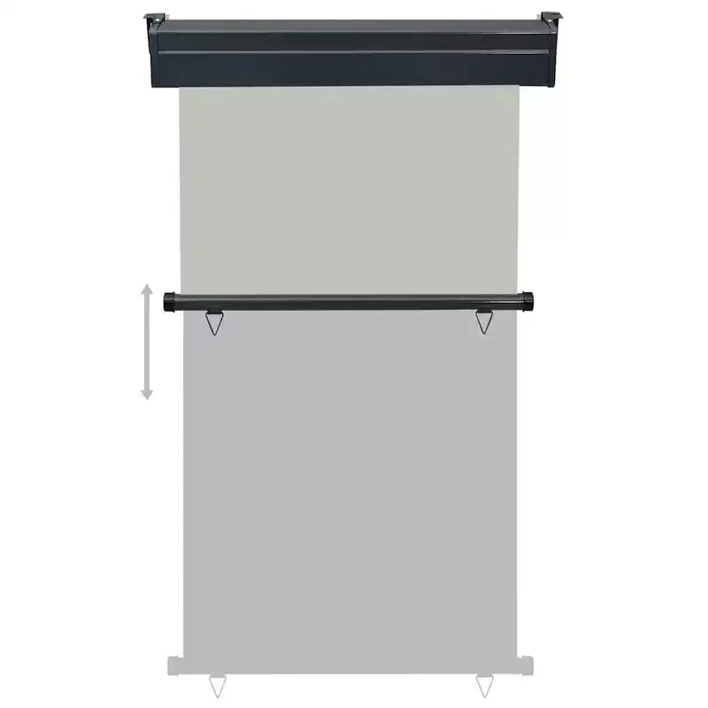 vidaXL Store latéral de balcon gris en acier 41,3 x 98,4 in, accoudoirs réglables