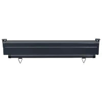 vidaXL Store latéral de balcon gris en acier 41,3 x 98,4 in, accoudoirs réglables