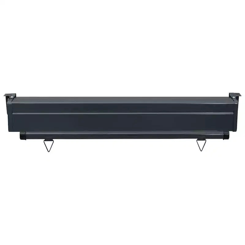 vidaXL Store latéral de balcon gris en acier 41,3 x 98,4 in, accoudoirs réglables