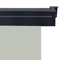 vidaXL Store latéral de balcon gris en acier 41,3 x 98,4 in, accoudoirs réglables