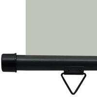 vidaXL Store latéral de balcon gris en acier 41,3 x 98,4 in, accoudoirs réglables
