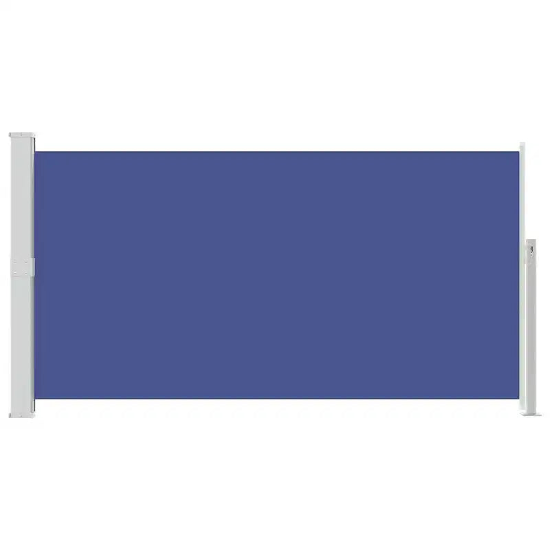 vidaXL Auvent latéral Bleu (écran), Gris-vert (support)