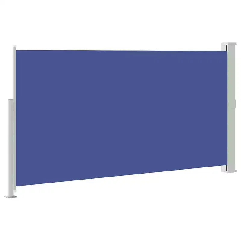 vidaXL Auvent latéral Bleu (écran), Gris-vert (support)