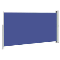 vidaXL Auvent latéral Bleu (écran), Gris-vert (support)