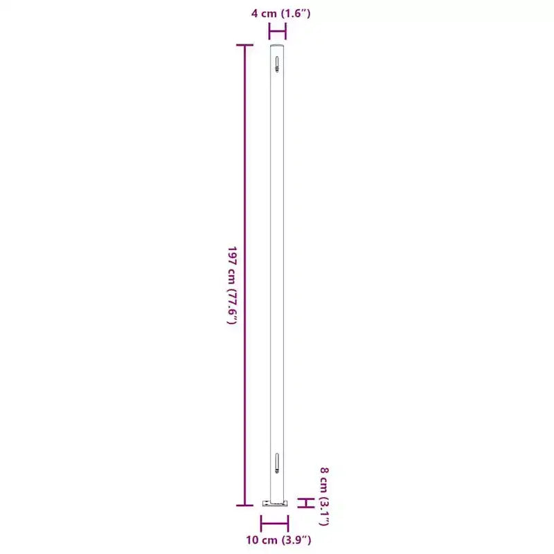 vidaXL Store lateral crème en polyester avec enduction PU, acier thermolaque