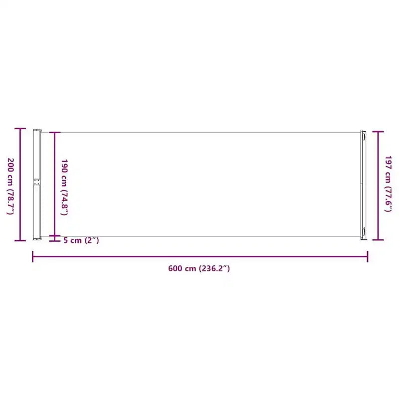 vidaXL Auvent latéral crème Polyester avec revêtement PU, acier thermolaqué