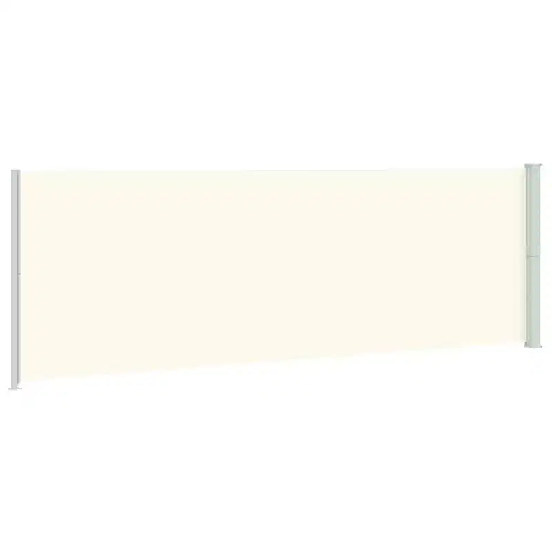 vidaXL Auvent latéral crème Polyester avec revêtement PU, acier thermolaqué