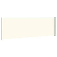 vidaXL Auvent latéral crème Polyester avec revêtement PU, acier thermolaqué