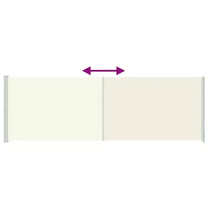 vidaXL Auvent latéral crème Polyester avec revêtement PU, acier thermolaqué