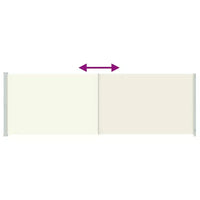 vidaXL Auvent latéral crème Polyester avec revêtement PU, acier thermolaqué