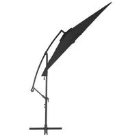 vidaXL Parasol de jardin déporté noir Polyester, Métal 300 cm de diamètre