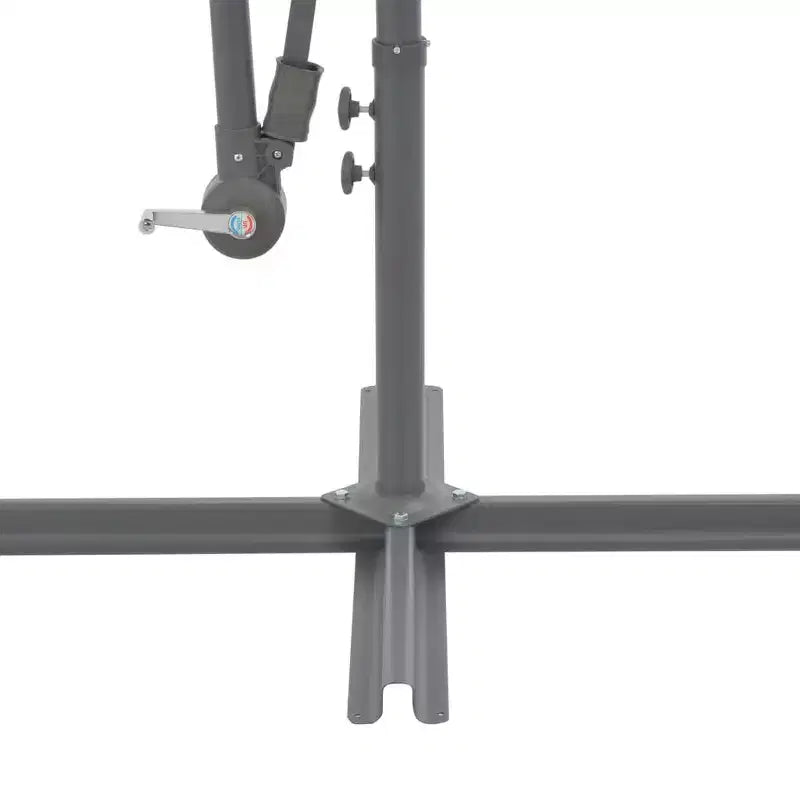 vidaXL Parasol de jardin déporté noir Polyester, Métal 300 cm de diamètre
