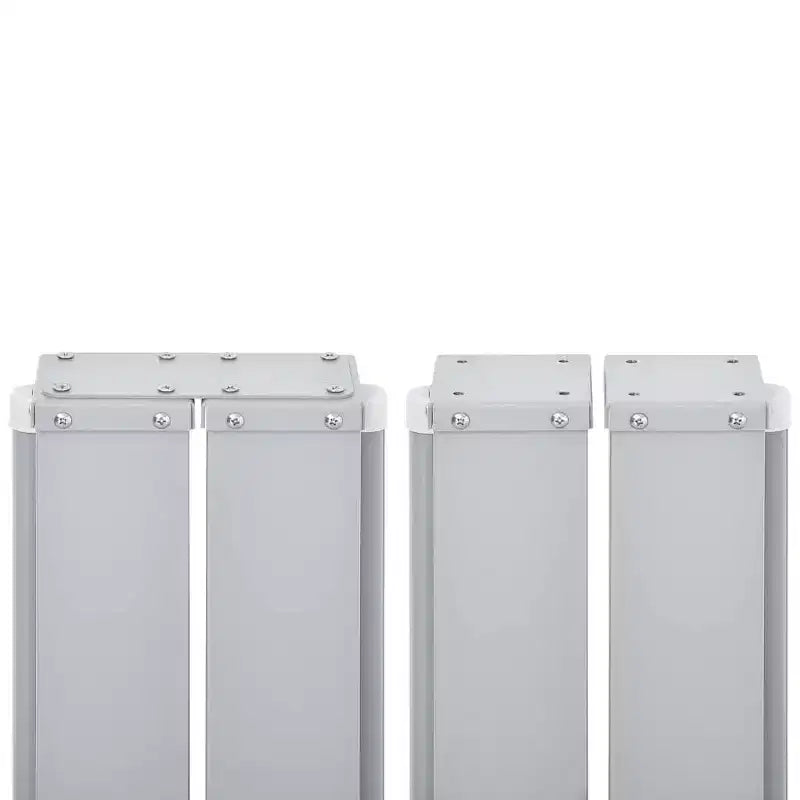 vidaXL Store latéral Tissu noir, Cadre gris Polyester, Acier enduit de poudre