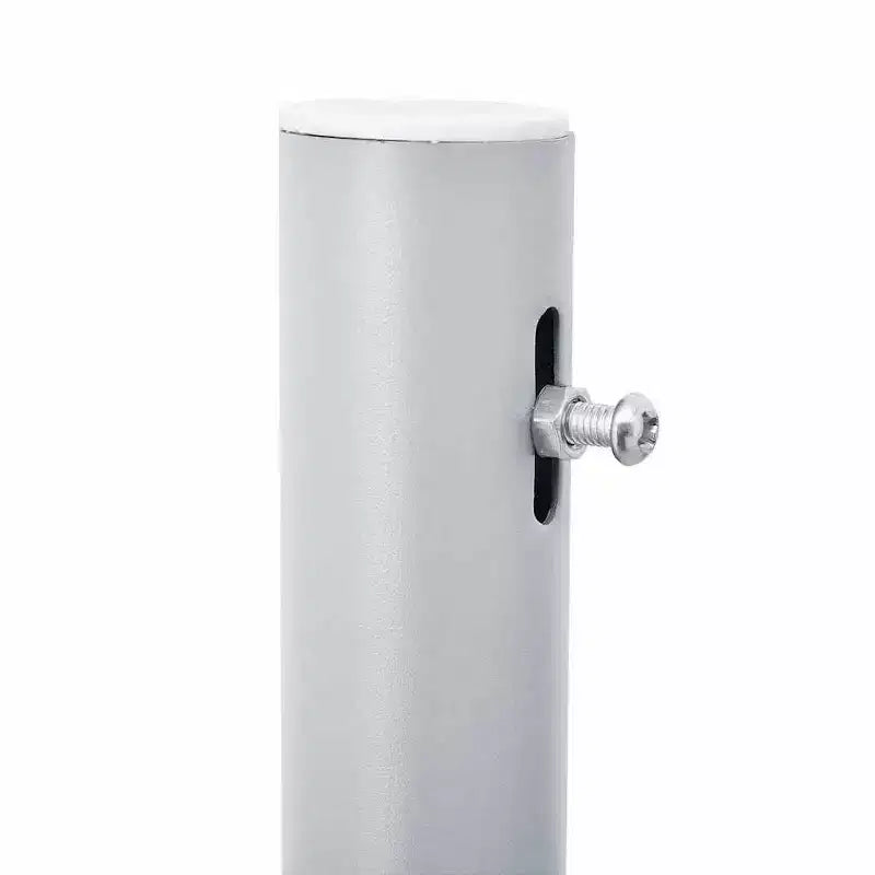 vidaXL Store latéral Tissu noir, Cadre gris Polyester, Acier enduit de poudre