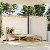 vidaXL Store latéral crème en polyester avec revêtement PU 55,1 x 393,7 in