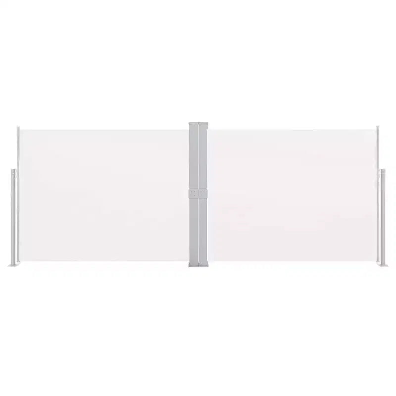 vidaXL Store latéral crème en polyester avec revêtement PU 55,1 x 393,7 in
