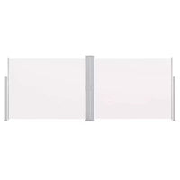 vidaXL Store latéral crème en polyester avec revêtement PU 55,1 x 393,7 in